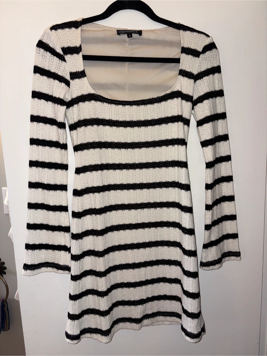 Dynamite Black and White Striped Dress - Size M