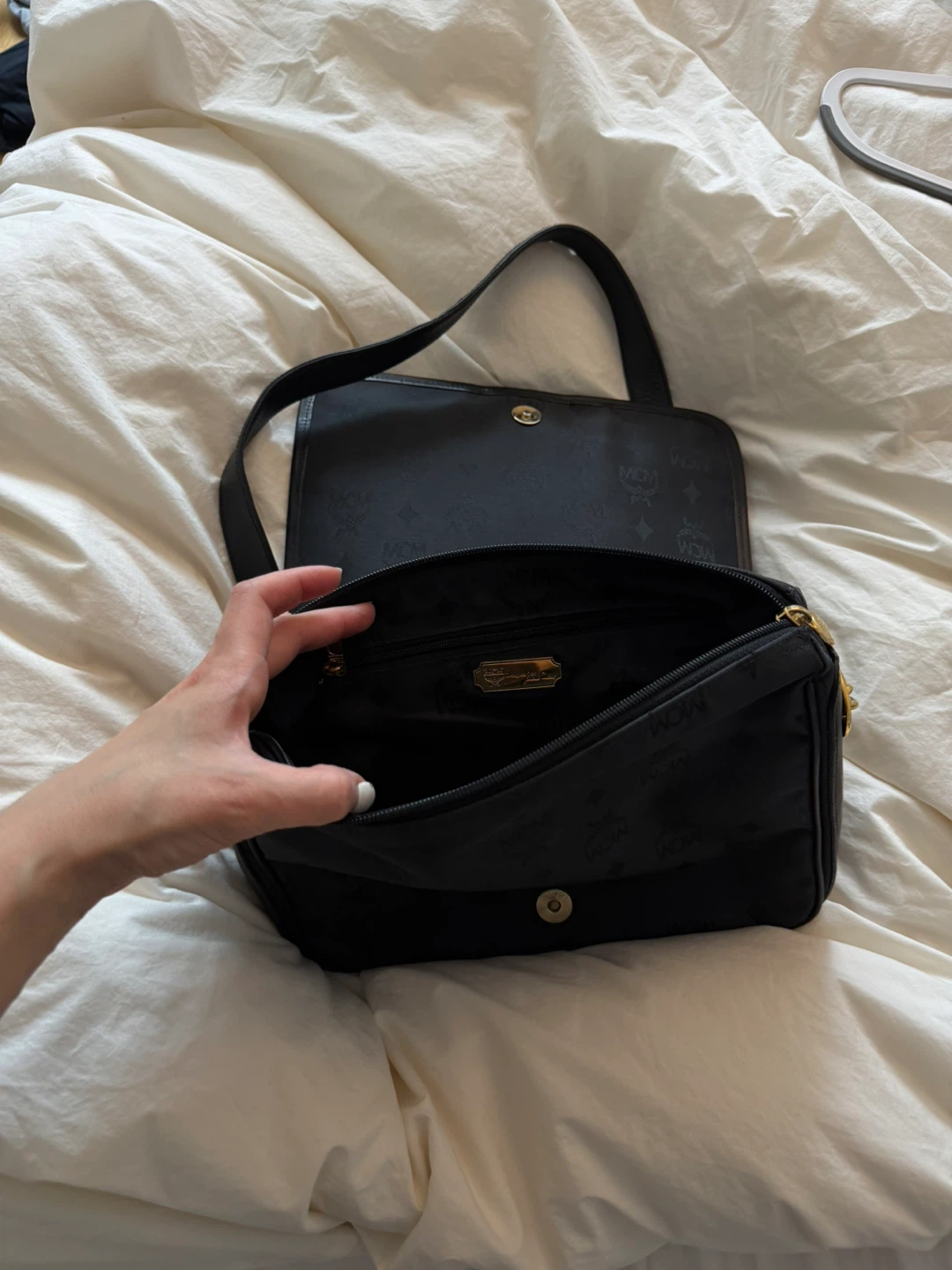 MCM Black Monogram Shoulder Bag - photo 2
