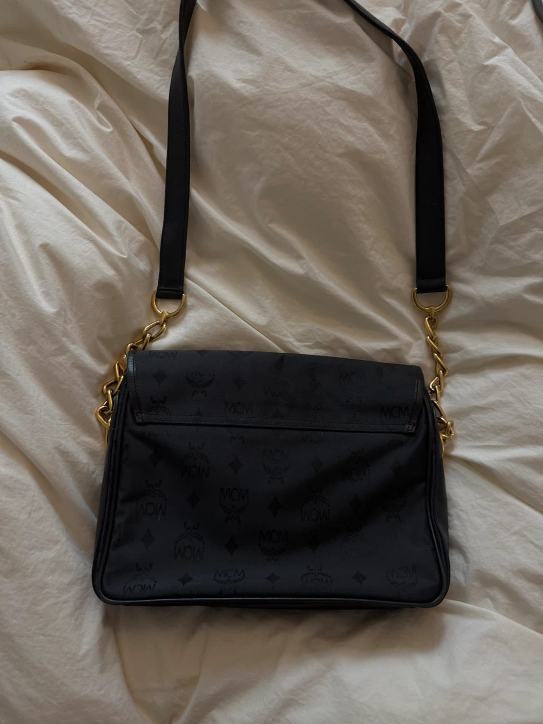 MCM Black Monogram Shoulder Bag - photo 4