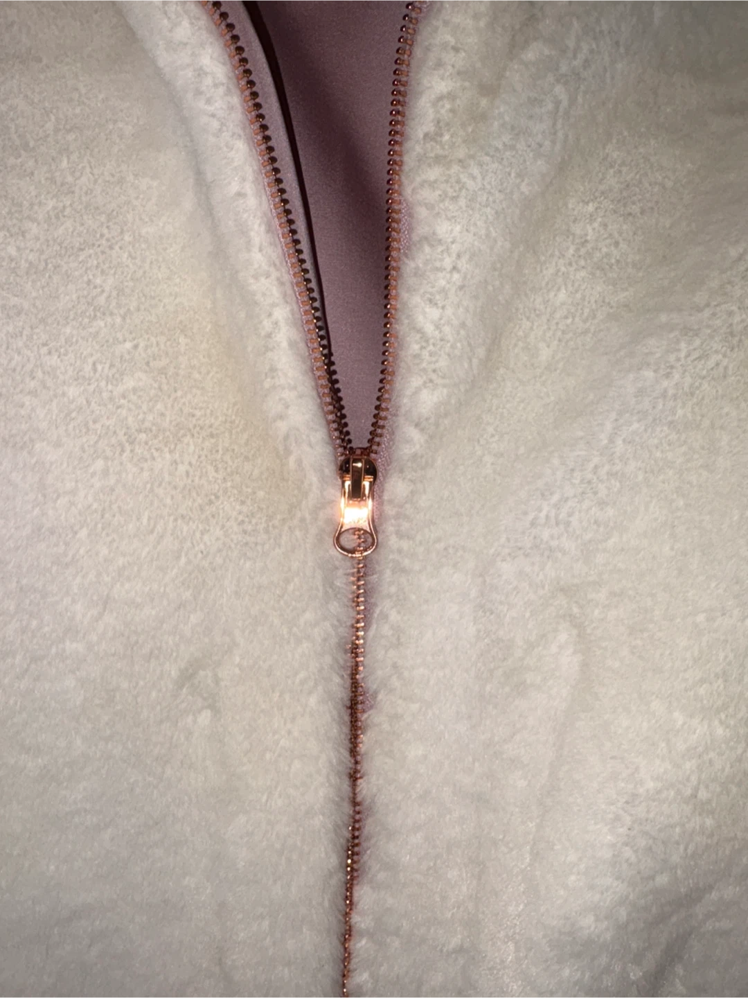 Cream Faux Fur Zip Jacket - photo 5