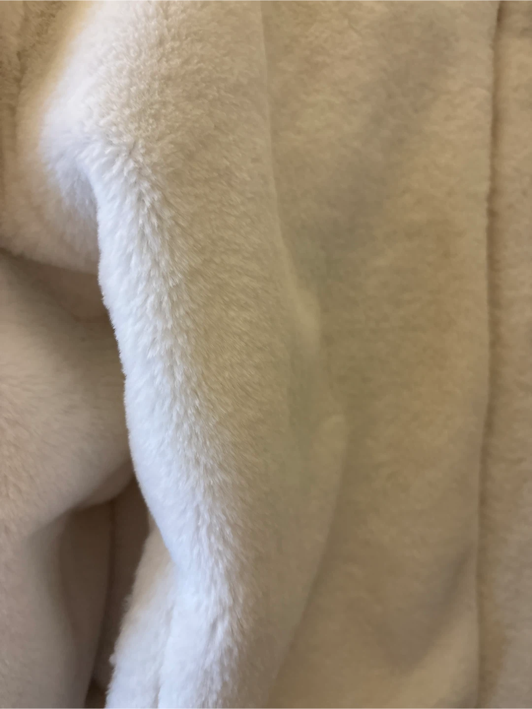 Cream Faux Fur Zip Jacket - photo 2