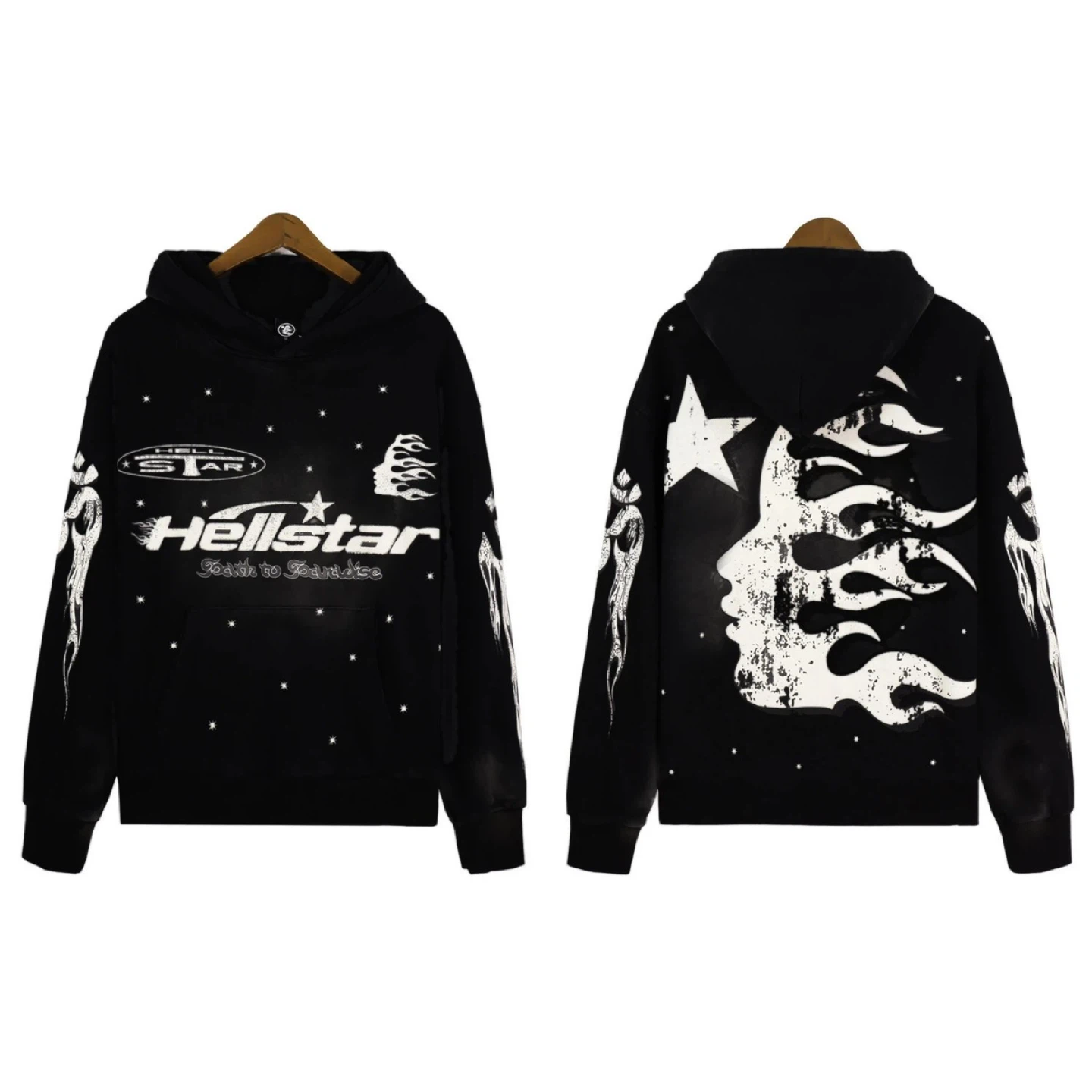 Hellstar Black Graphic Hoodie