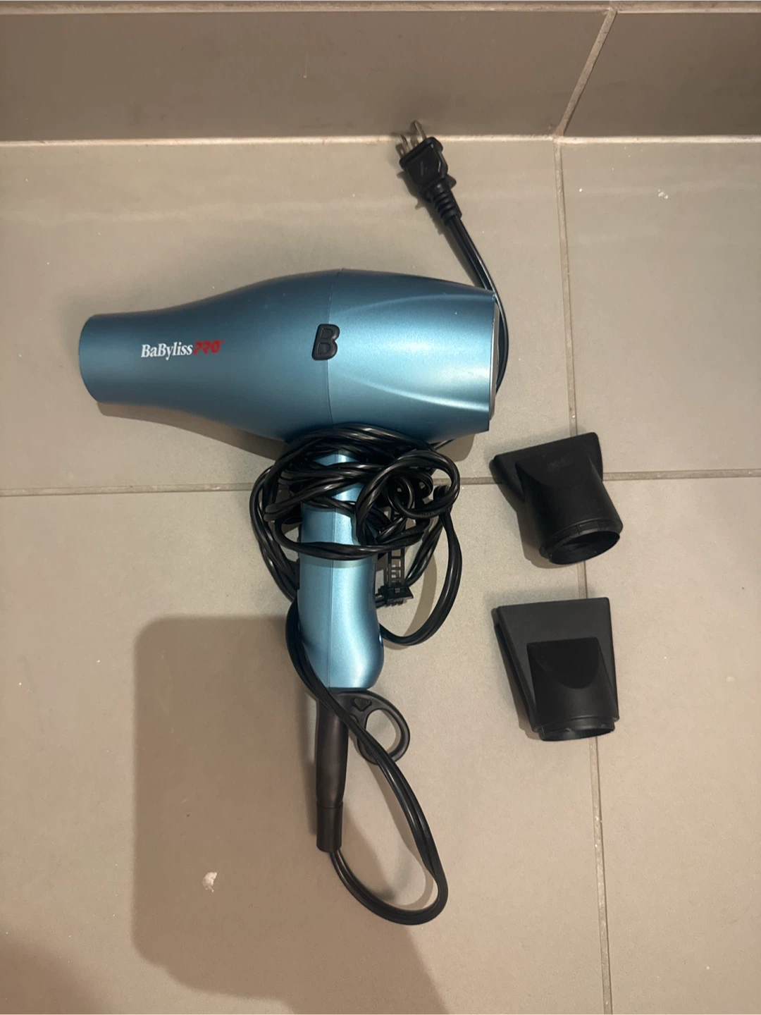 BaBylissPRO Blue Hair Dryer with 2 Attachments