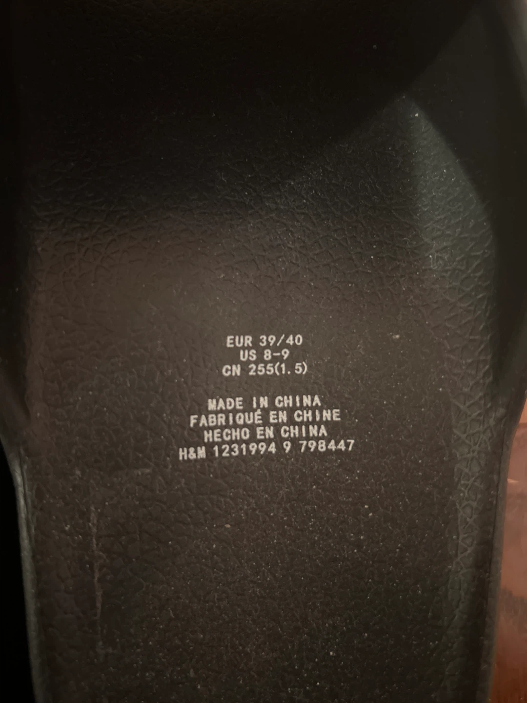 H&M Black Platform Slides Size 8-9 - photo 2