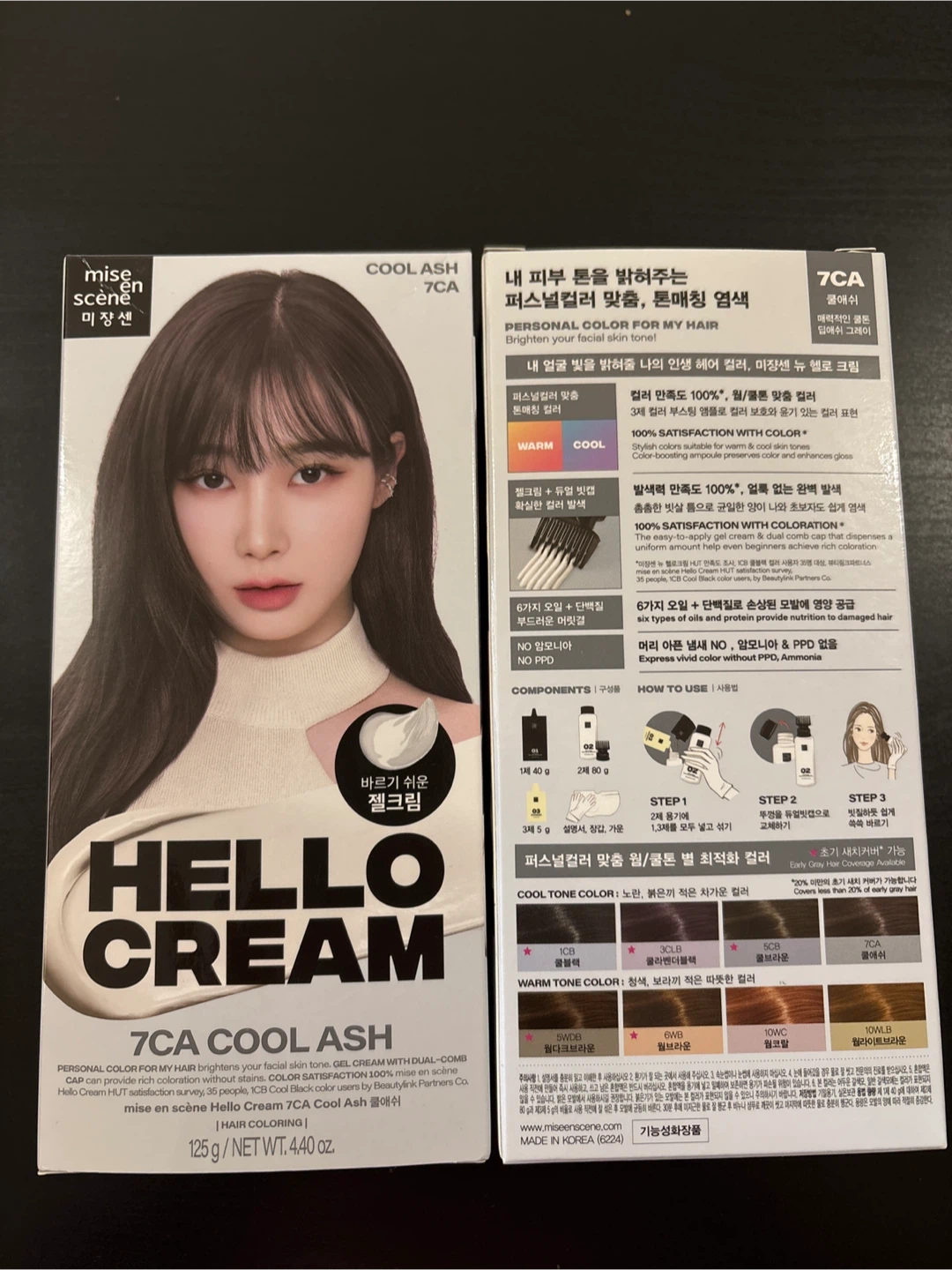 Mise en Scène Hello Cream Hair Color 7CA Cool Ash