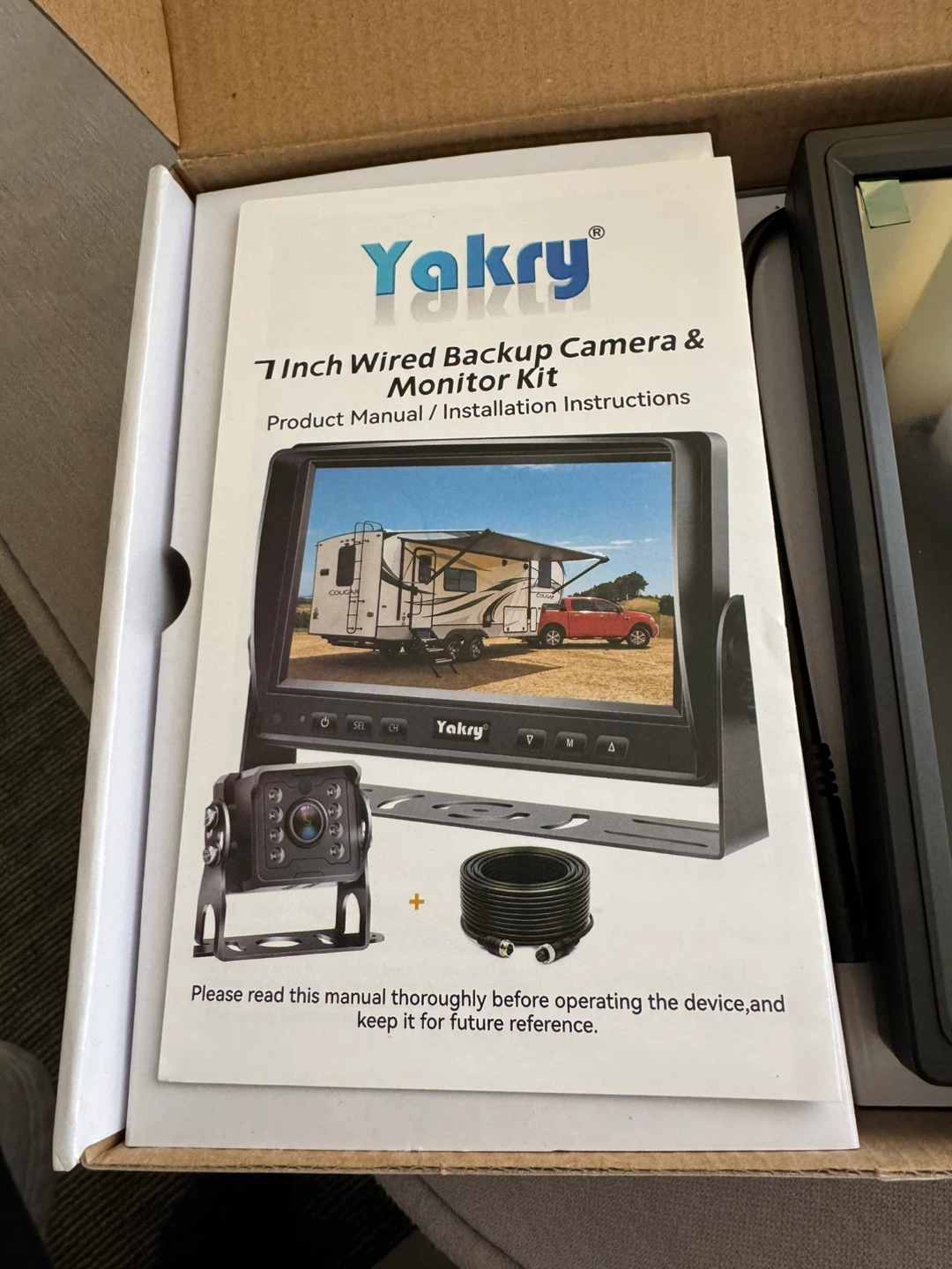 Yakry 7 Inch Wired Backup Camera & Monitor Kit
