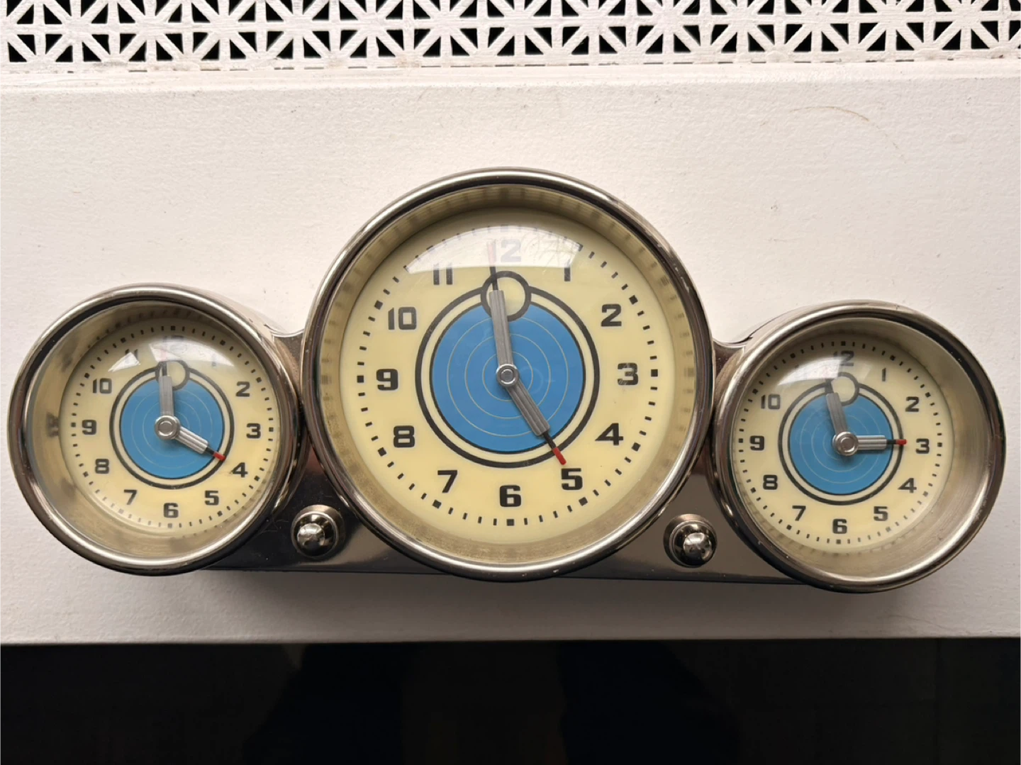 Triple Dial Clock