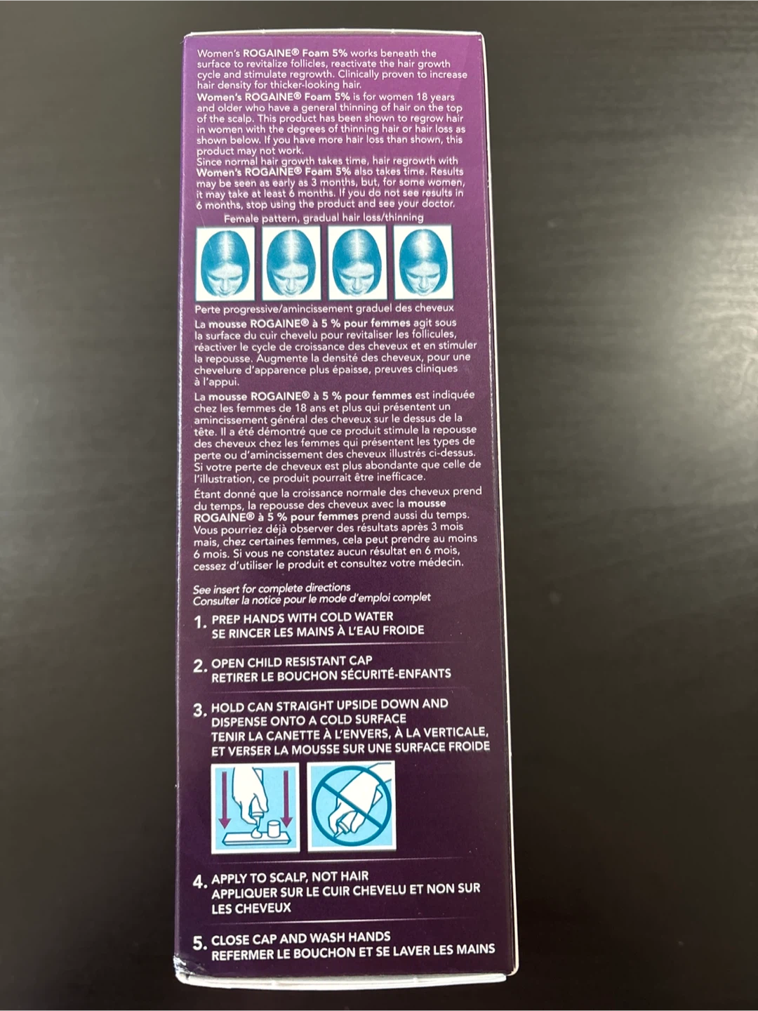 Women's Rogaine Foam 5% Minoxidil Hair Regrowth Treatment - photo 2