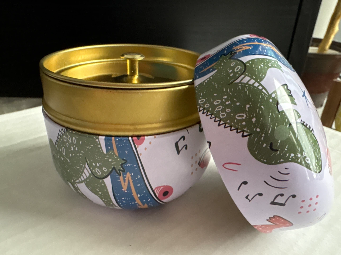 Decorative Dinosaur Tin Box with Lid - photo 2
