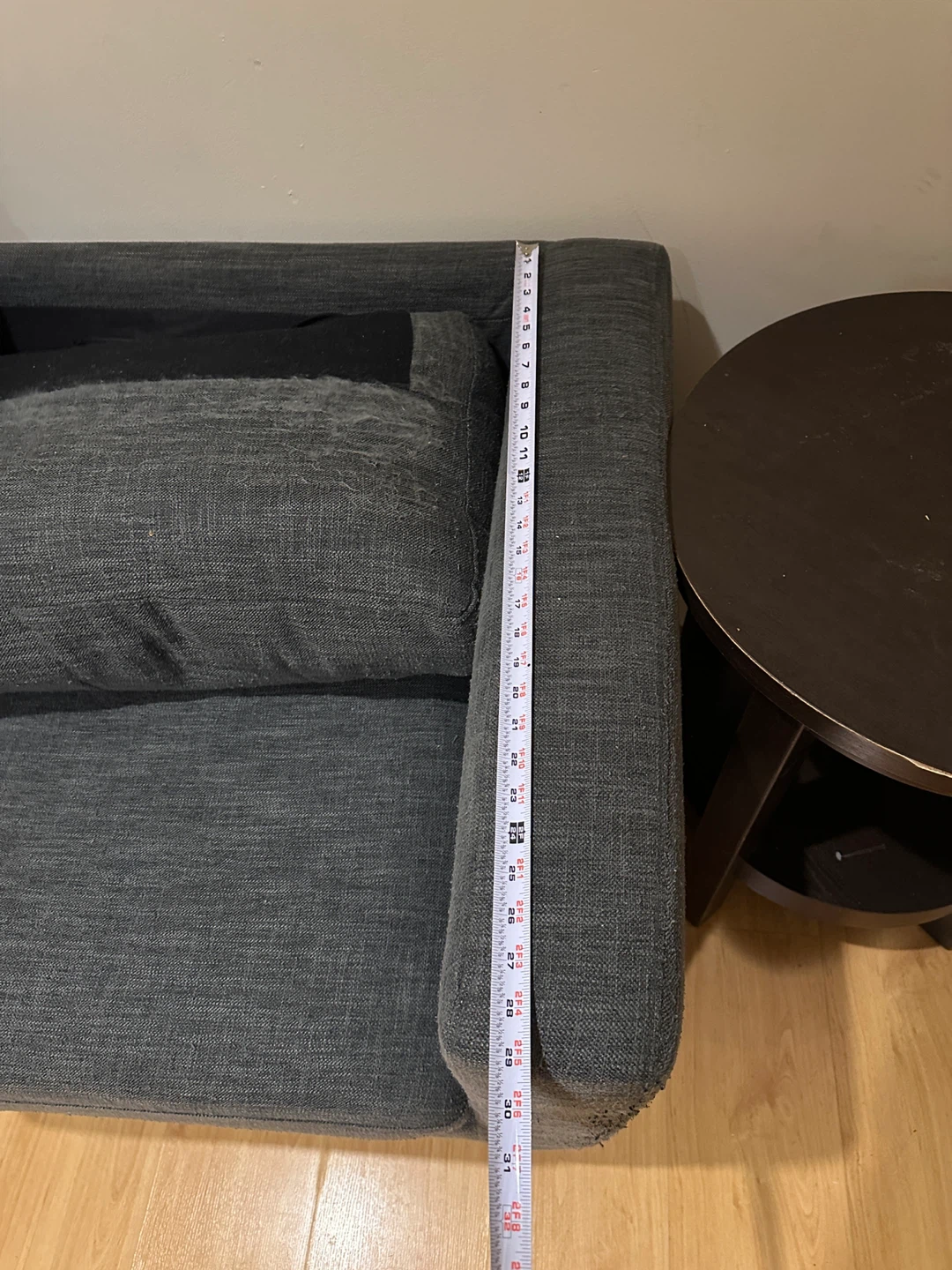 Dark Grey Sectional Sofa with Chaise - photo 4
