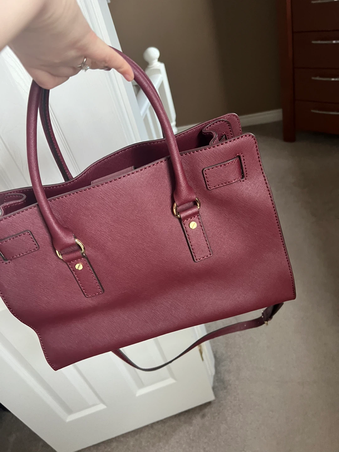 Like new Michael Kors Burgundy Leather Tote Bag - photo 4