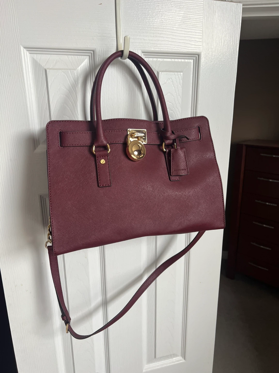Like new Michael Kors Burgundy Leather Tote Bag