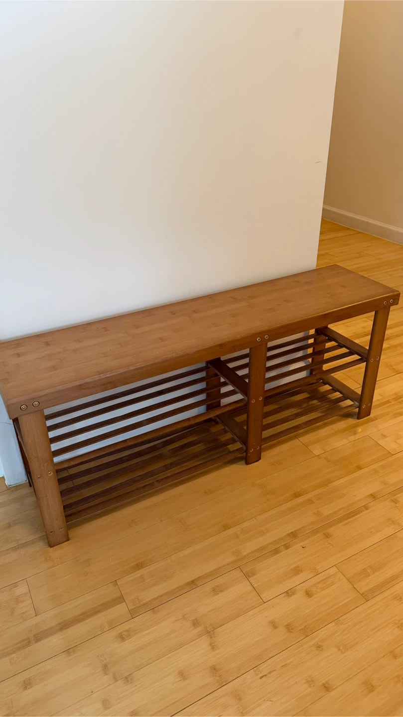 Wooden Shoe Rack Bench