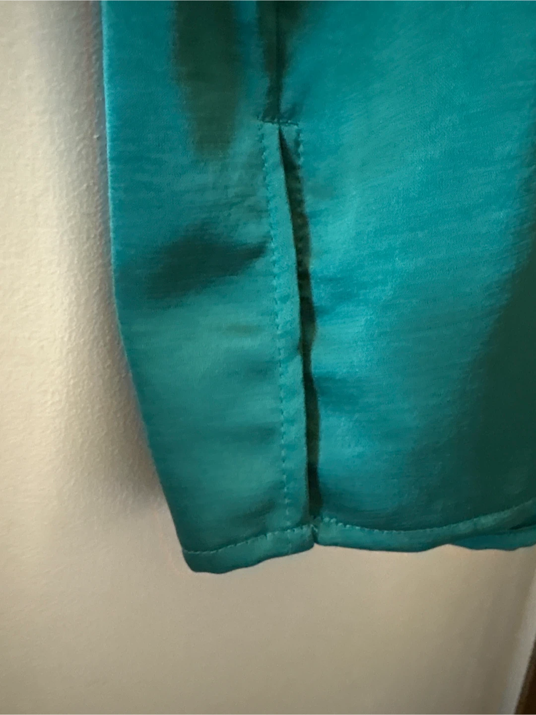 ZARA Emerald Green Satin Button-Up Shirt - photo 5
