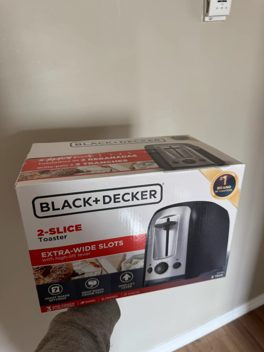 Black+Decker 2-Slice Toaster with Extra-Wide Slots