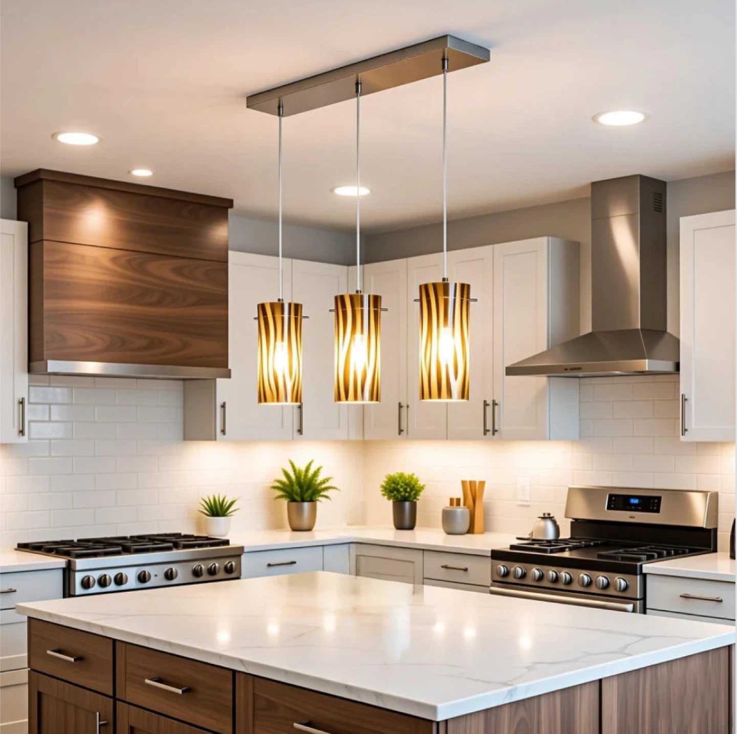 DECORISTRA Marquee 3 Light Pendant Light Fixture - photo 3