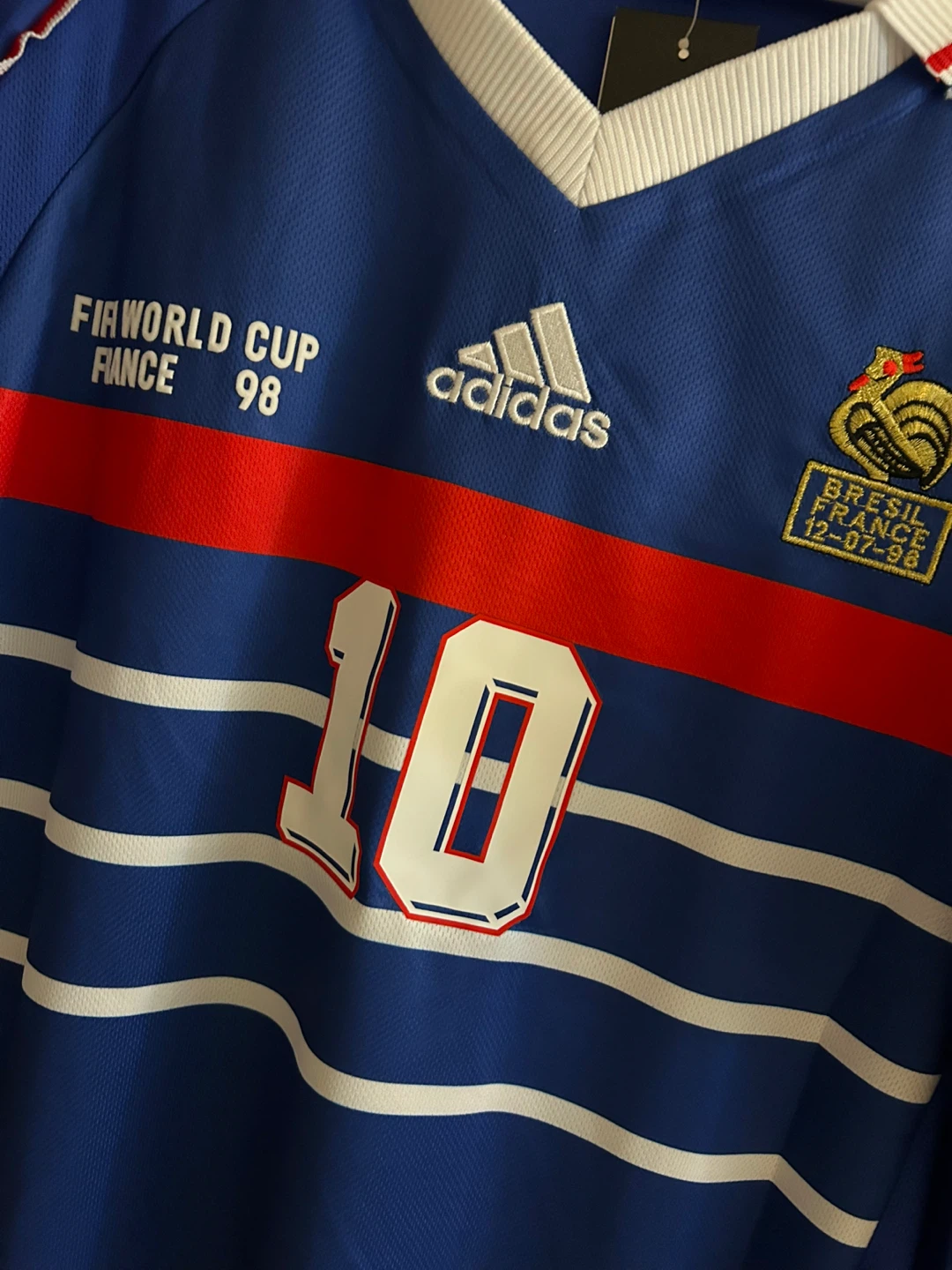 Adidas France 1998 World Cup Zidane #10 Soccer Jersey - photo 2