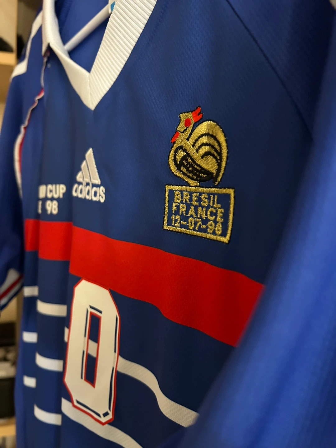 Adidas France 1998 World Cup Zidane #10 Soccer Jersey - photo 3