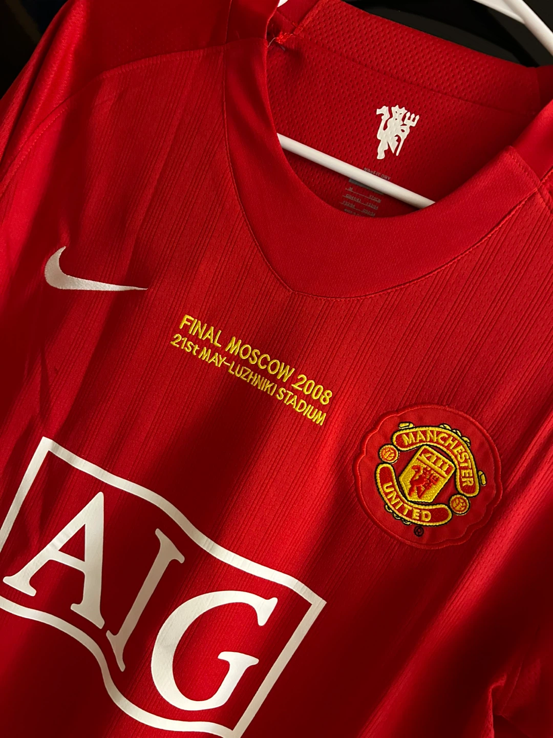 Manchester United Ronaldo 7 Football Jersey 2008 Moscow Final - photo 4