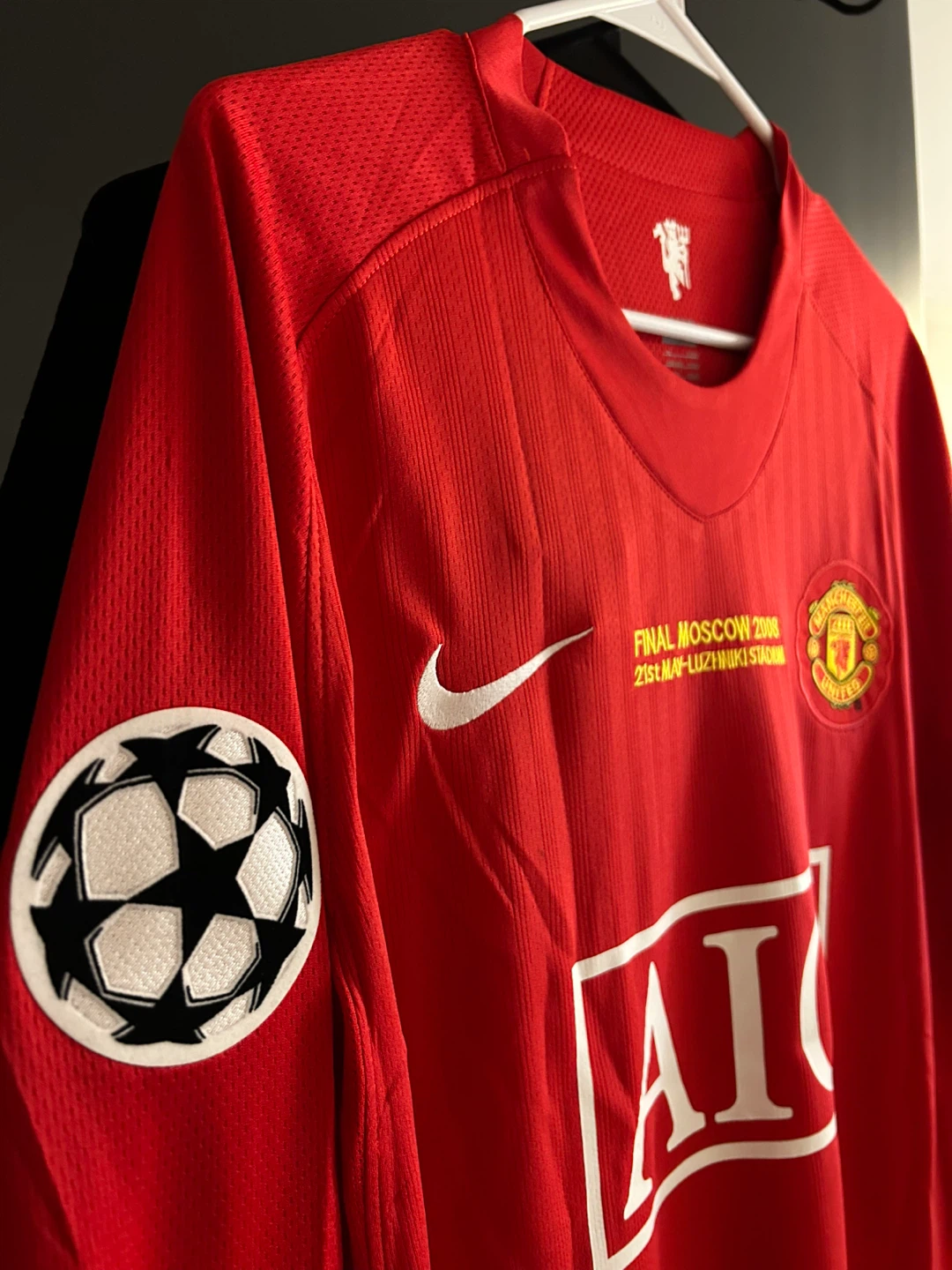 Manchester United Ronaldo 7 Football Jersey 2008 Moscow Final - photo 3