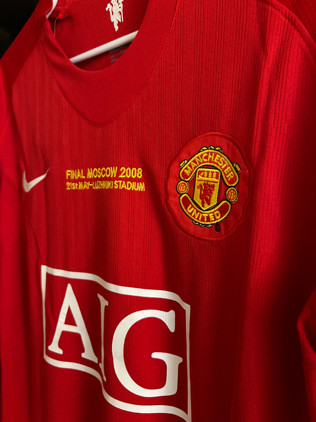 Manchester United Ronaldo 7 Football Jersey 2008 Moscow Final - photo 2