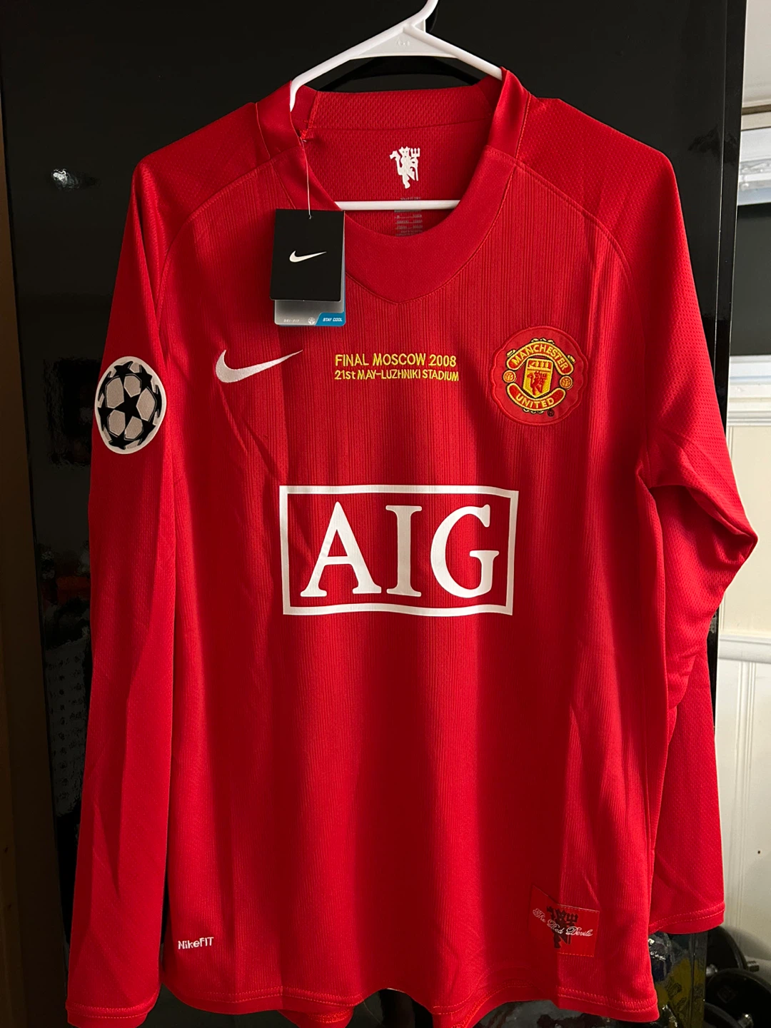 Manchester United Ronaldo 7 Football Jersey 2008 Moscow Final