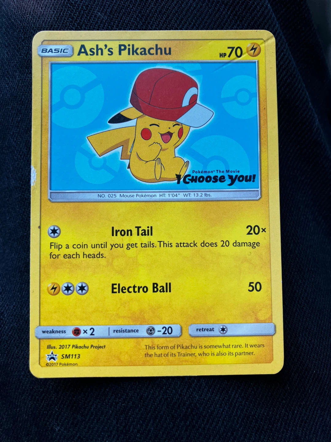 Pokemon Ash's Pikachu Card