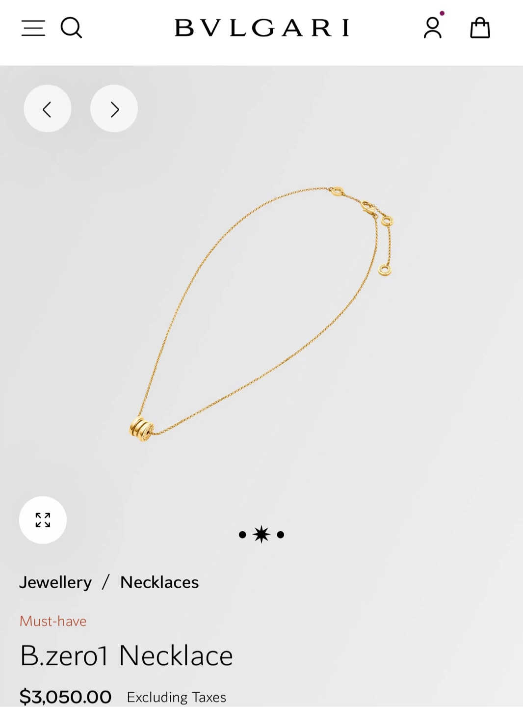 Bvlgari B.zero1 18kt Yellow Gold Mini Pendant Necklace - photo 2