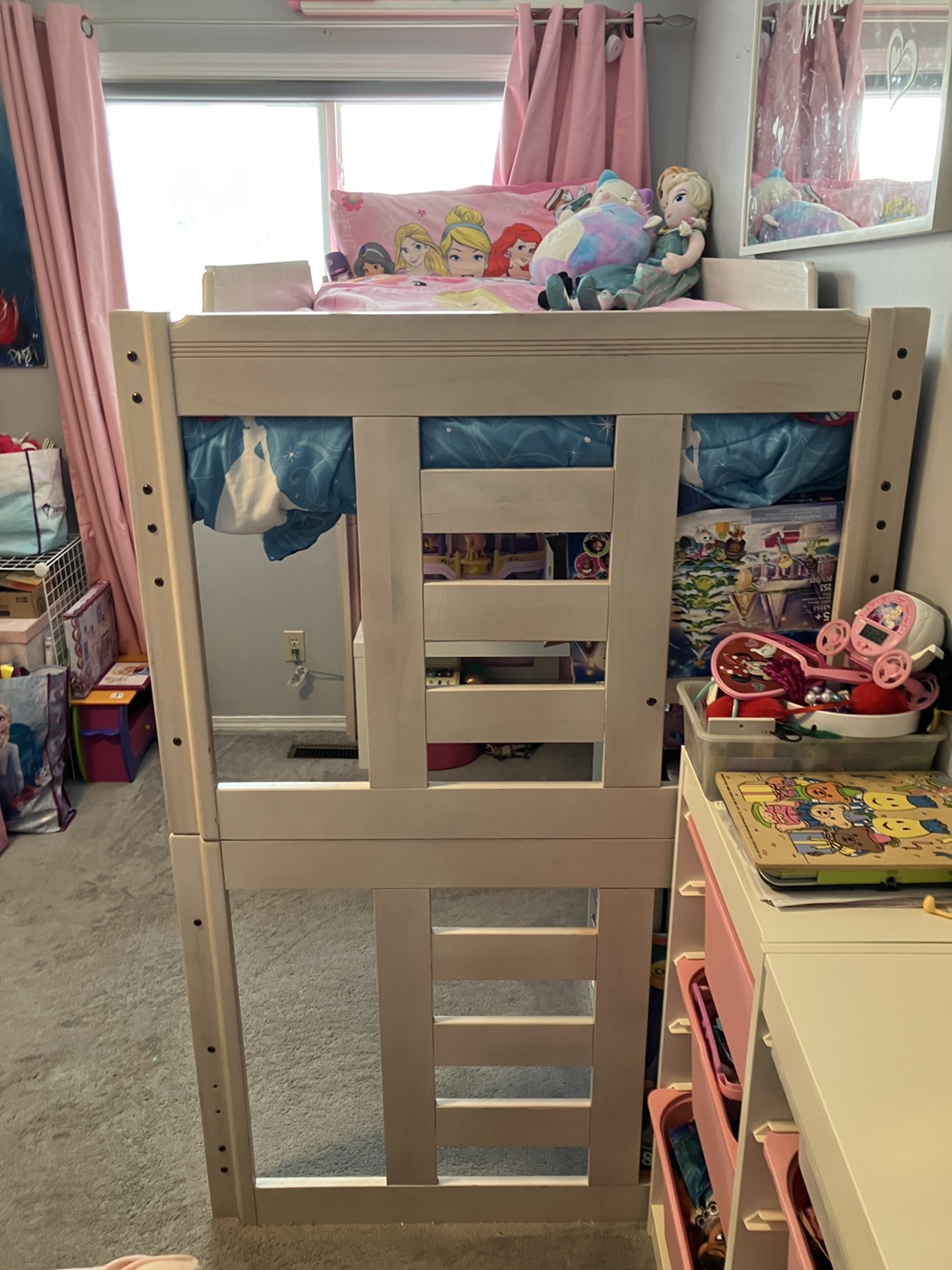 Twin loft bed with built in ladder - photo 2