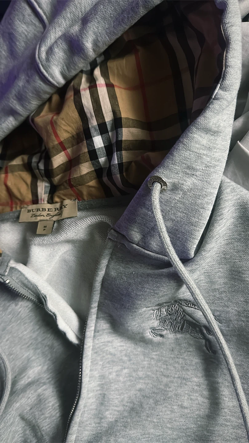 Burberry Grey Zip Up Hoodie - photo 2
