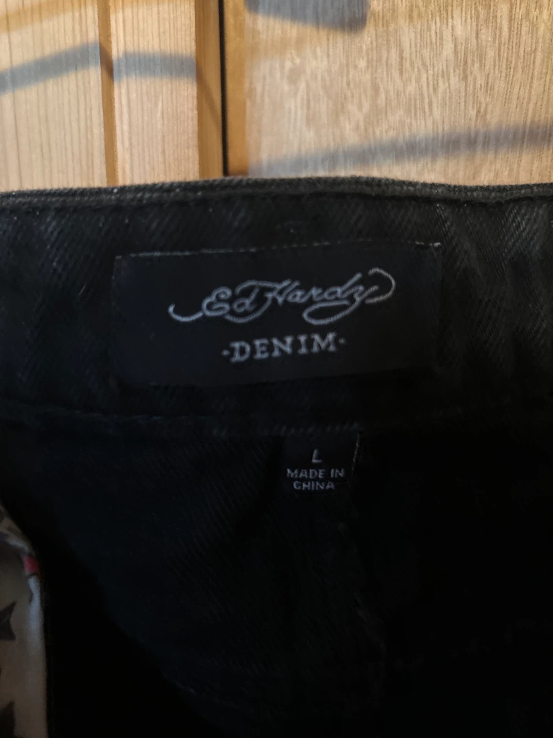 Ed Hardy Denim Mini Skirt with Tiger Graphic - photo 2