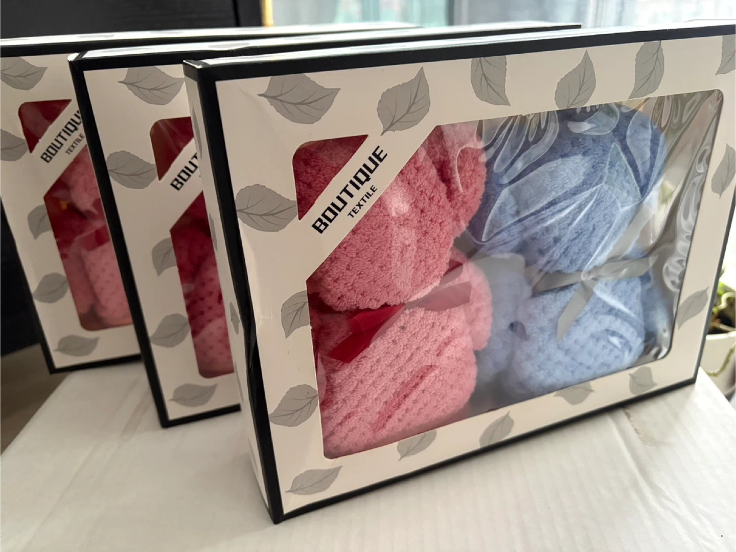 🥕Baby Bathrobe & Washcloth Set - Pink and Blue - photo 2