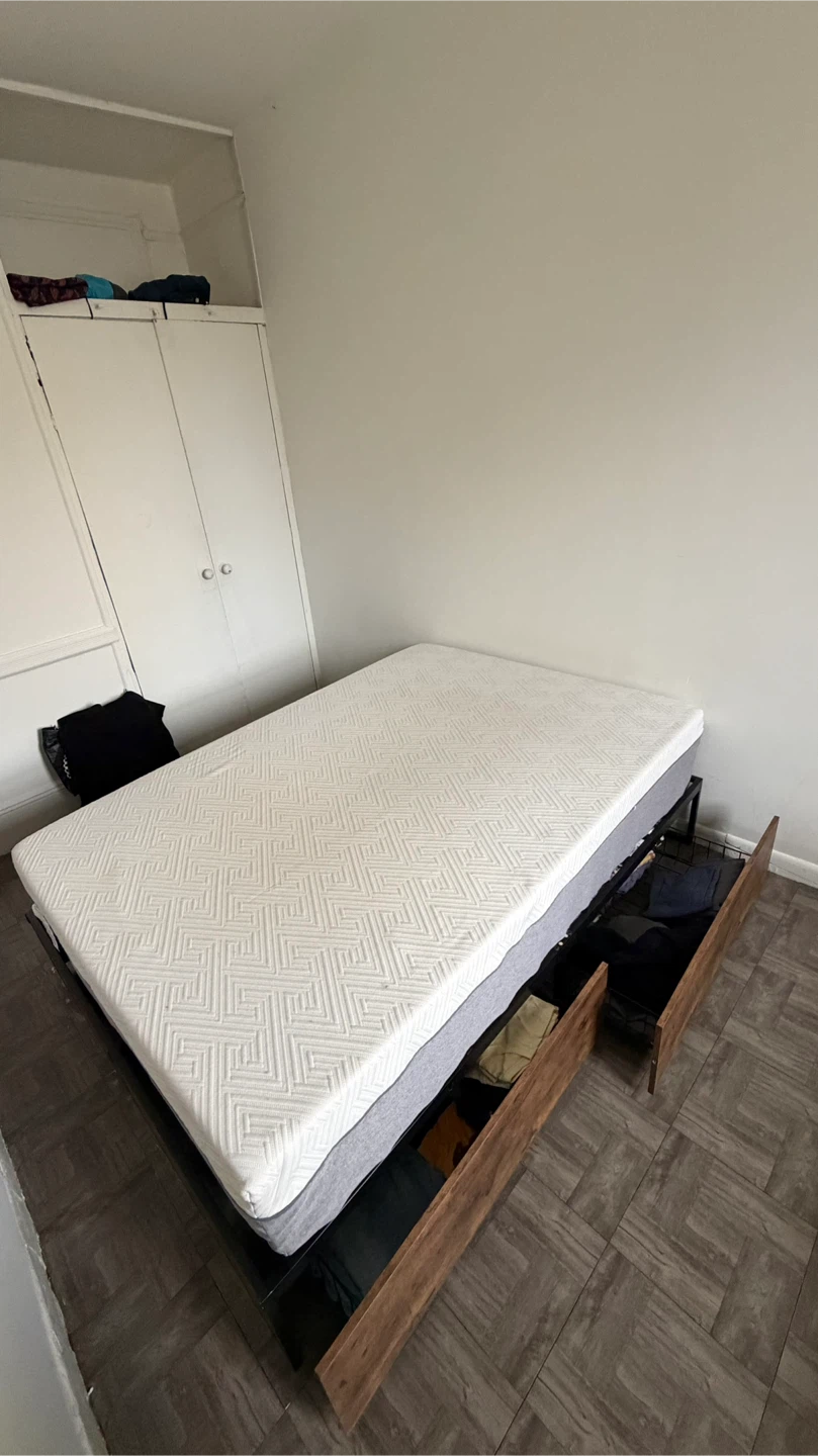 Full Size Bed Frame with 4 Drawers - photo 2