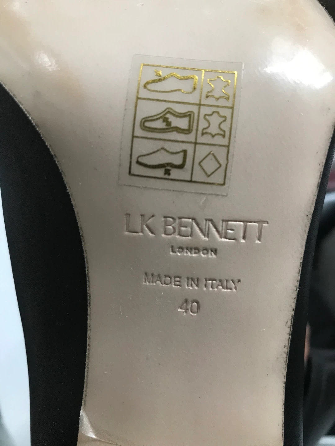 LK Bennett Black Leather Knee-High Heeled Boots - Size 40 - photo 4