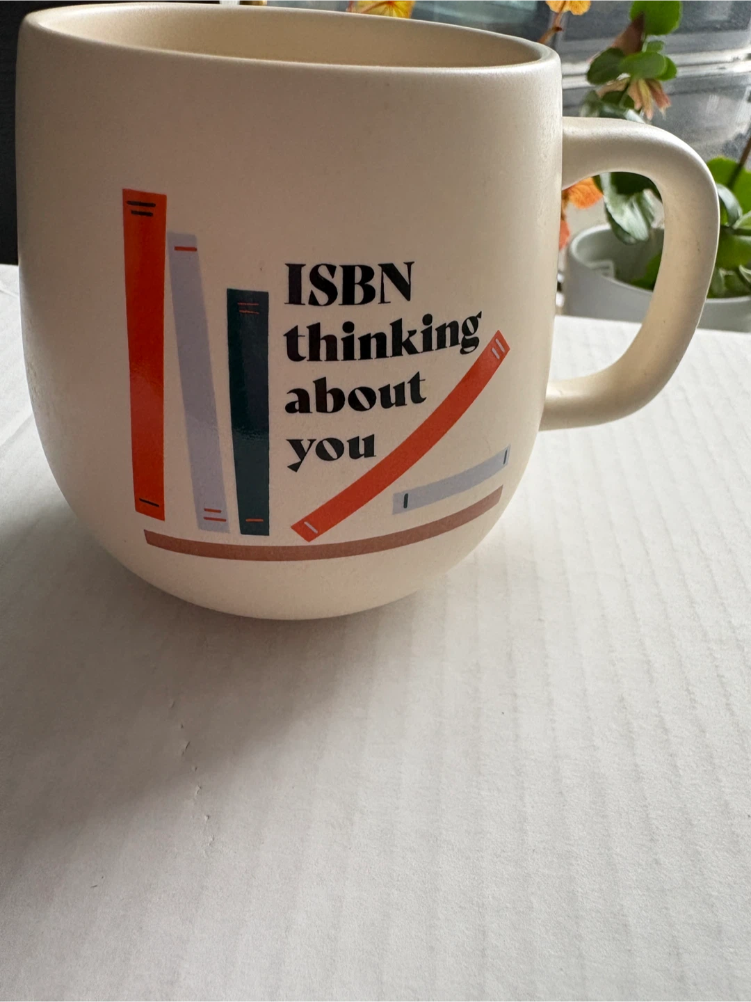 🥕Teacher gift-Indigo "ISBN Thinking About You" Mug