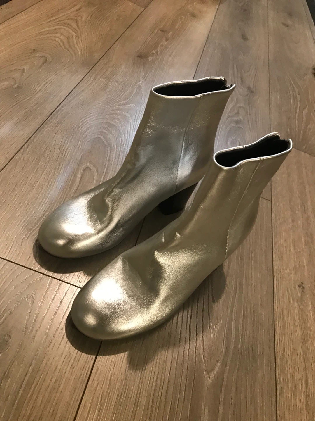 Silver Heeled Ankle Boots
