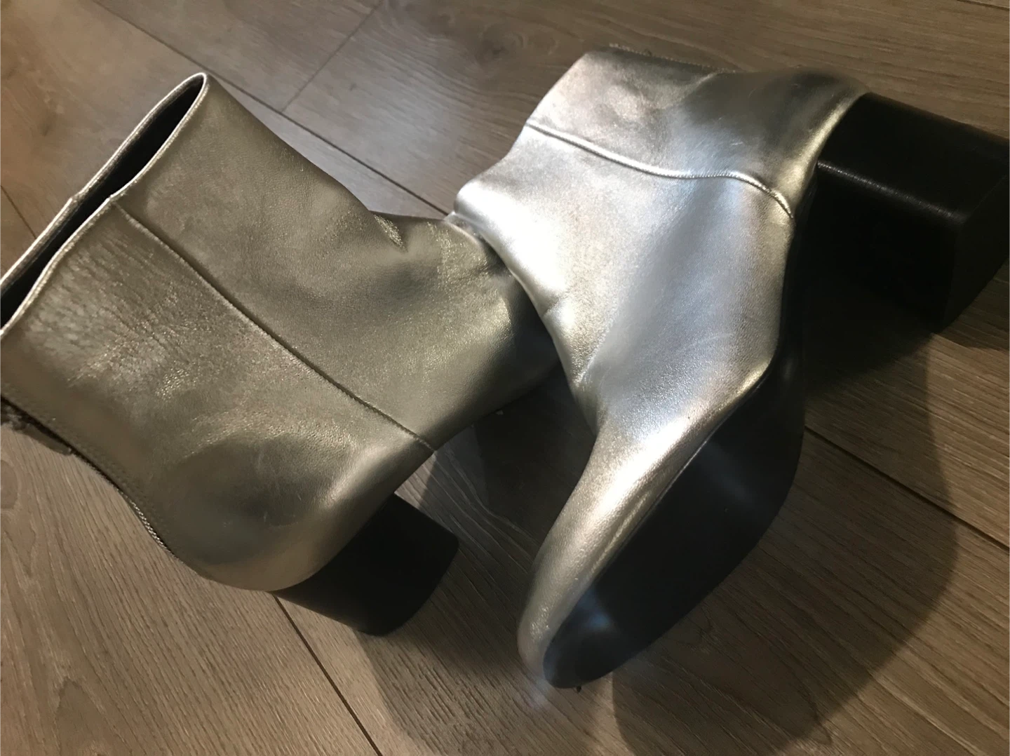 Silver Heeled Ankle Boots - photo 2