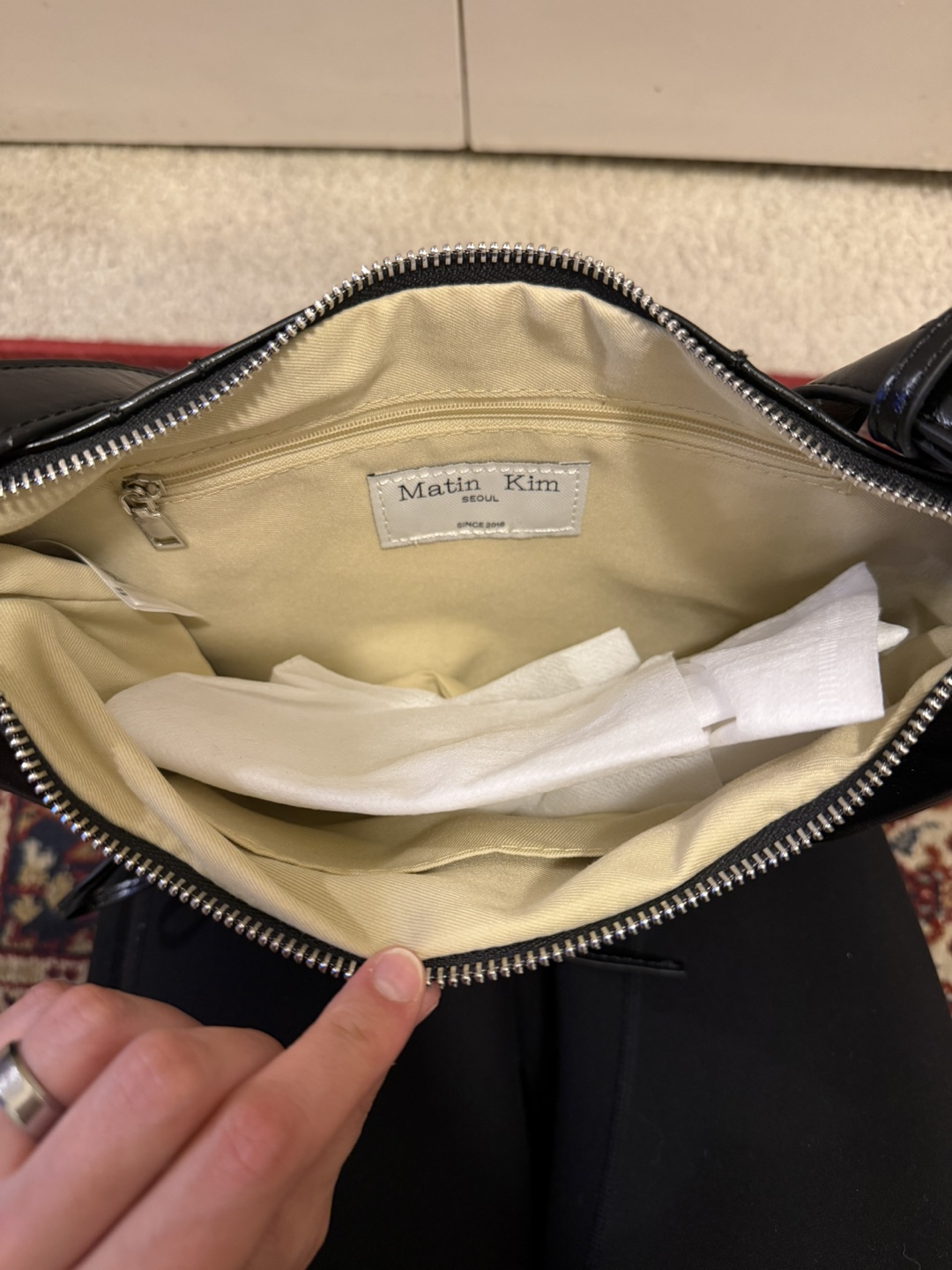 Matin Kim Black Leather Shoulder Bag - photo 3