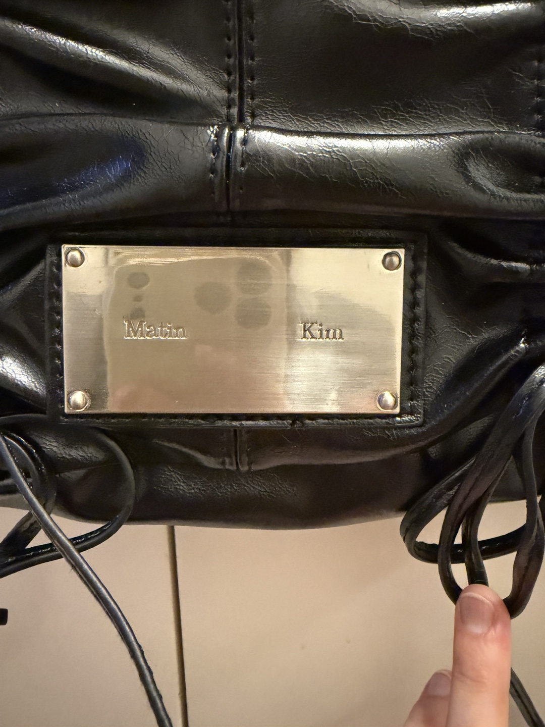 Matin Kim Black Leather Shoulder Bag - photo 2