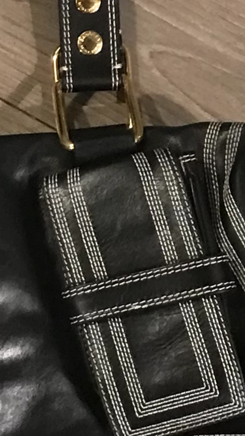 Badgley Mischka Black Leather Satchel Handbag - photo 2