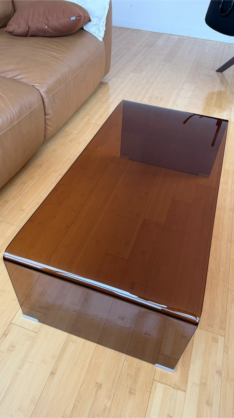Amber Glass Coffee Table - photo 4