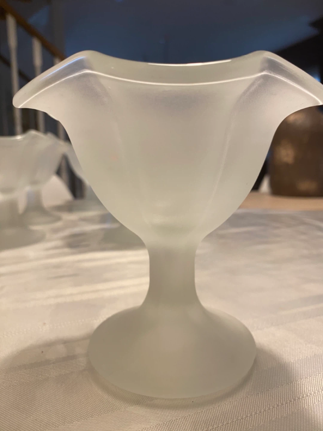 Set of 6 Frosted Glass Dessert Bowls - photo 2