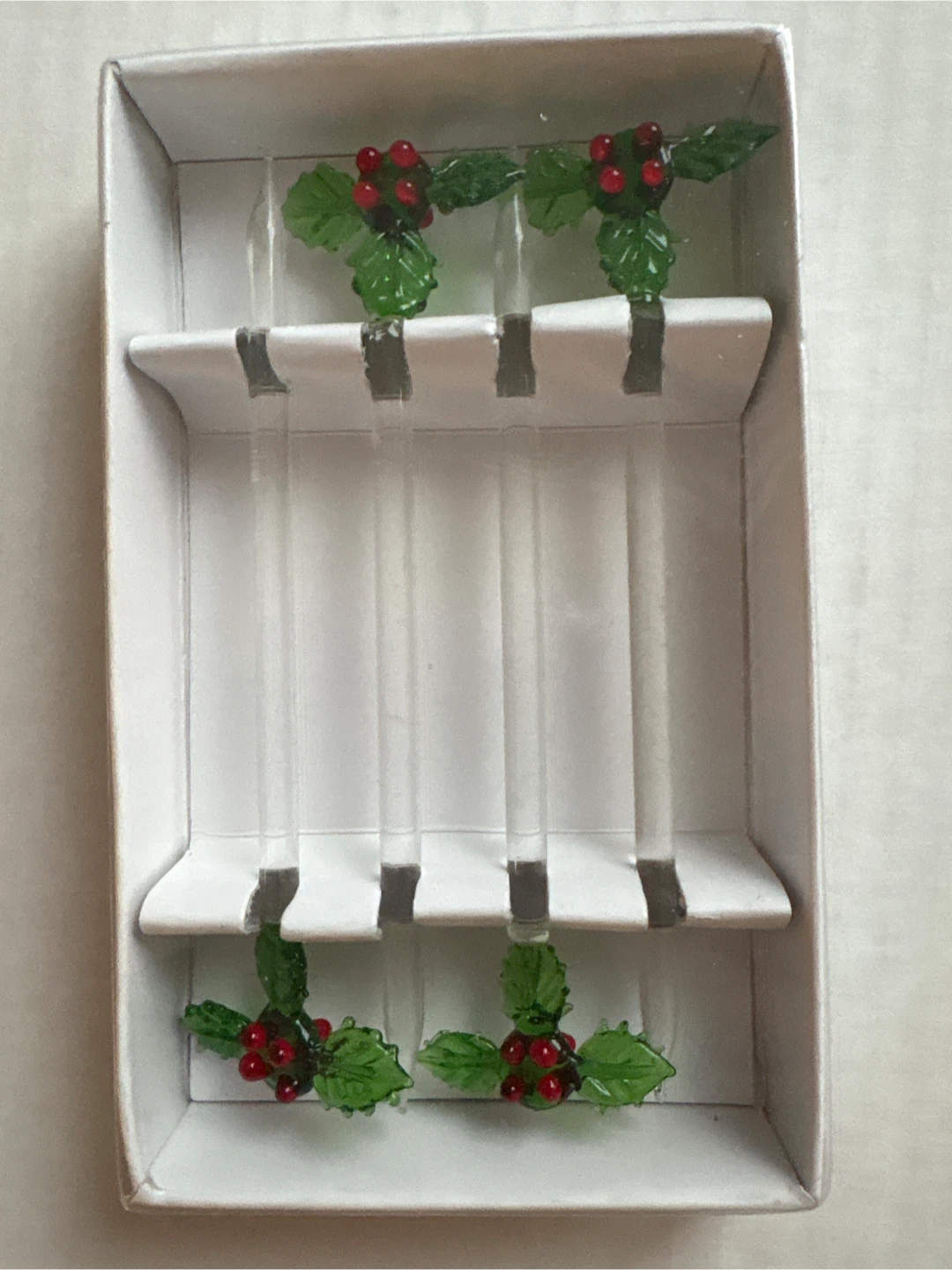 🥕Glass Holly Stir Sticks