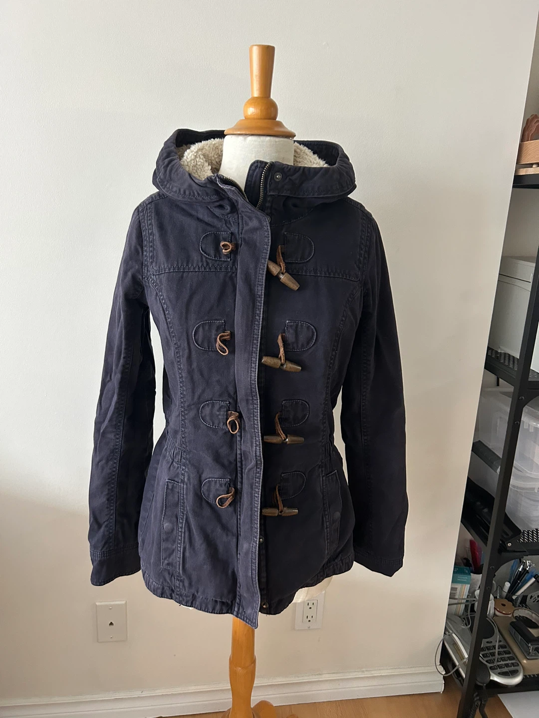 Vintage Abercrombie and fitch fleece winter jacket cotton Medium
