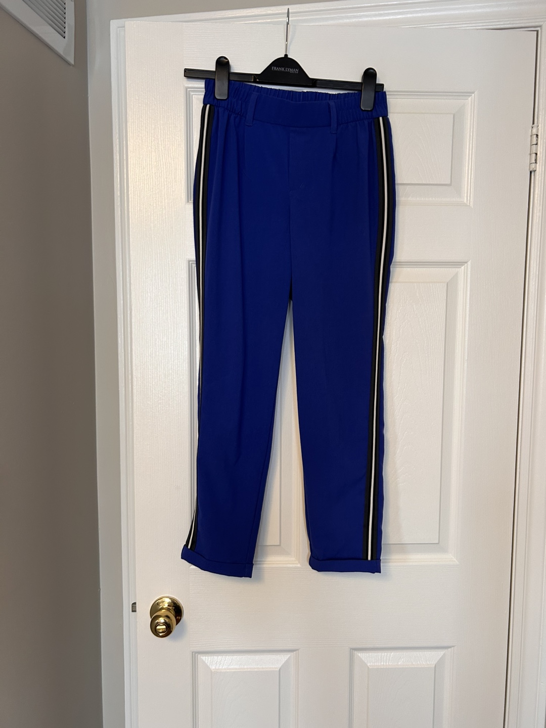 Blue Trousers with Side Stripe (XS/small)