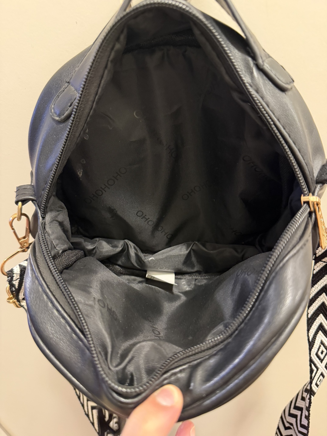 OHOHOHO Black Quilted Small Backpack Purse - photo 3