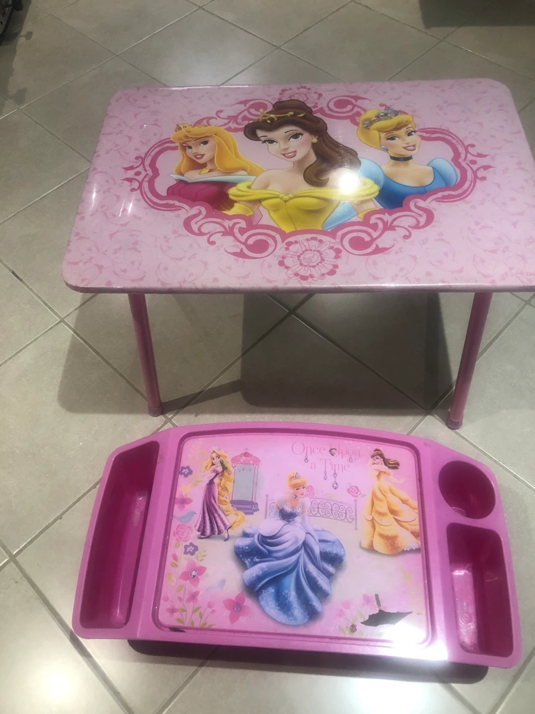 Princesses table with Lap Tray for art for one person