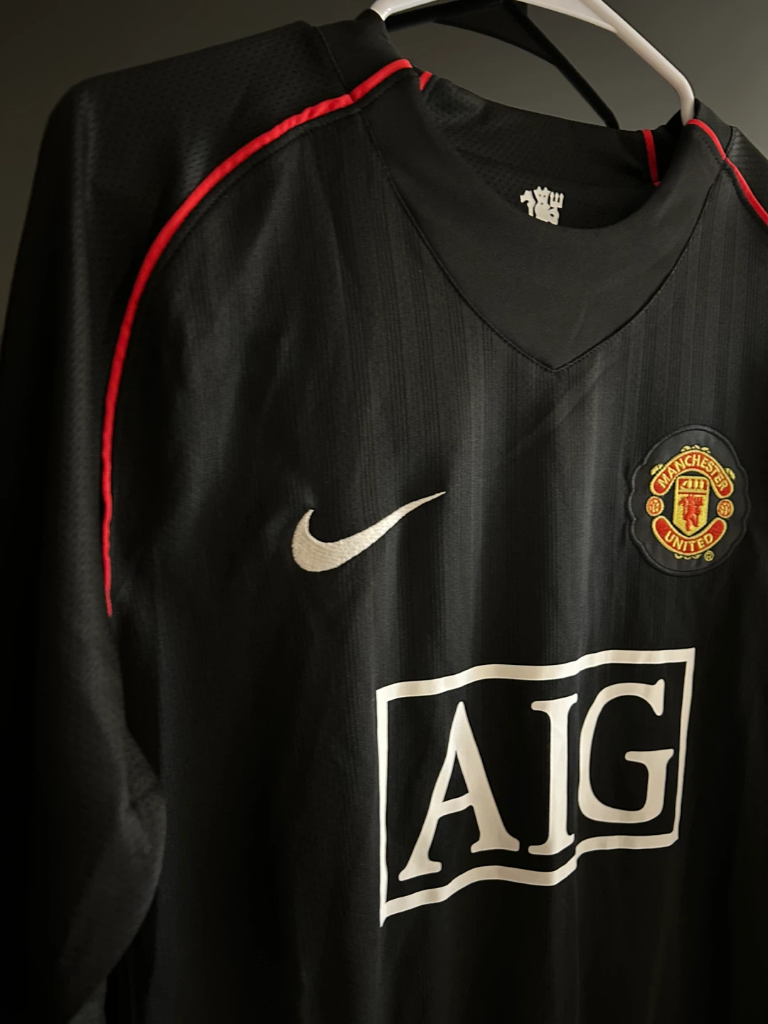 Manchester United Ronaldo #7 Black Long Sleeve Soccer Jersey - photo 3