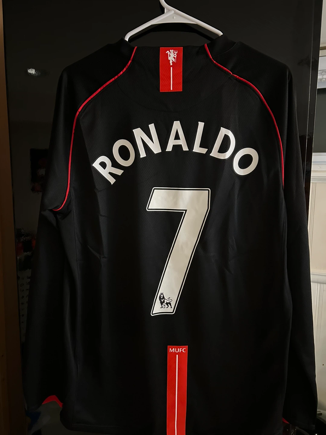 Manchester United Ronaldo #7 Black Long Sleeve Soccer Jersey - photo 5