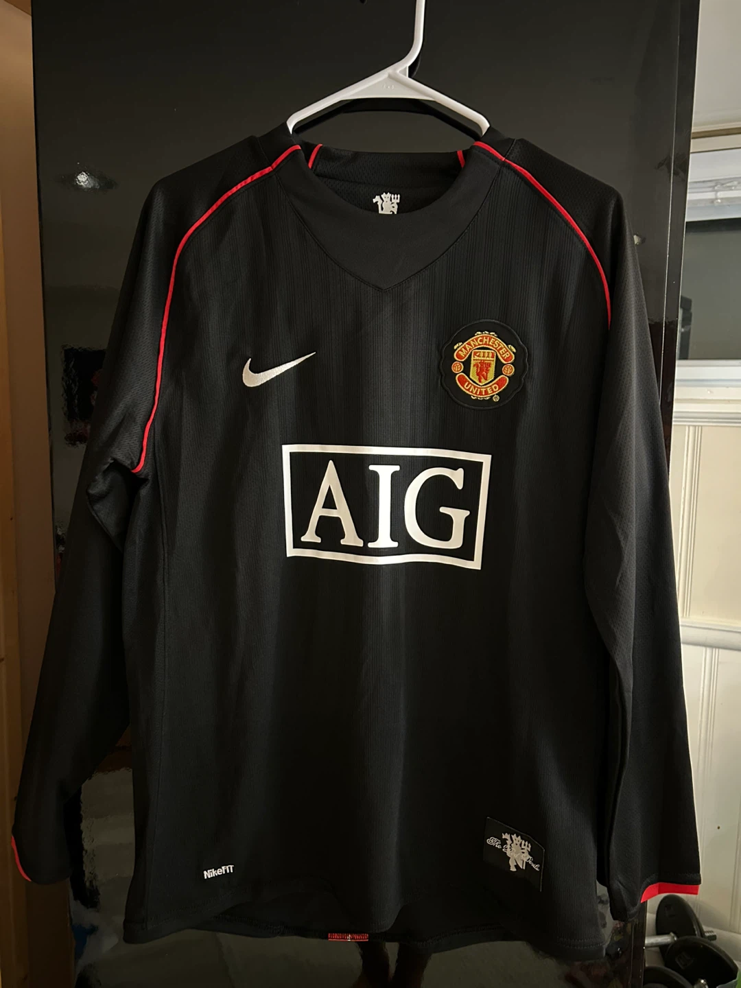 Manchester United Ronaldo #7 Black Long Sleeve Soccer Jersey - photo 4